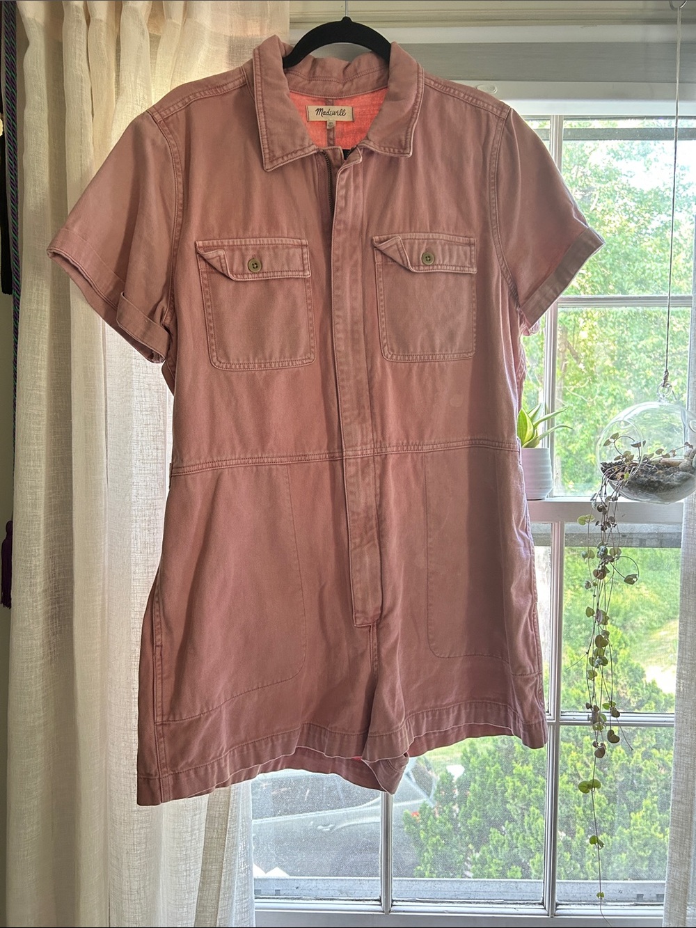 Madewell Garment Dyed Coverall Romper